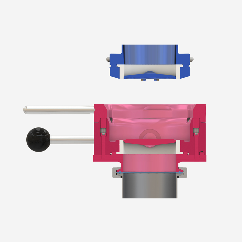 cross section of aseptic transfer valve