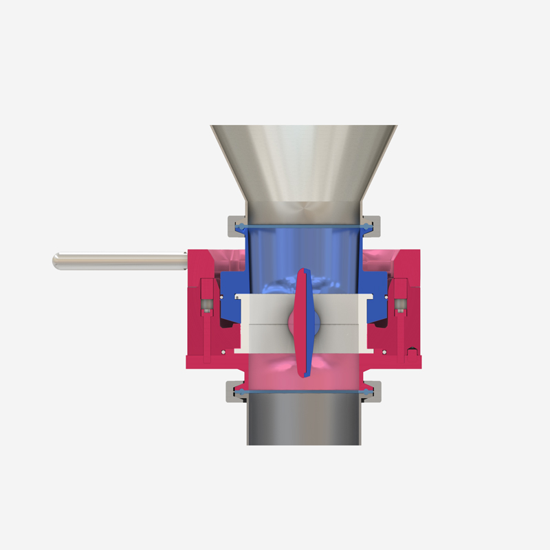 cross-section of a aseptic split butterfly valve